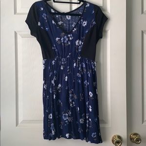UO Urban Renewal Blue Floral Dress